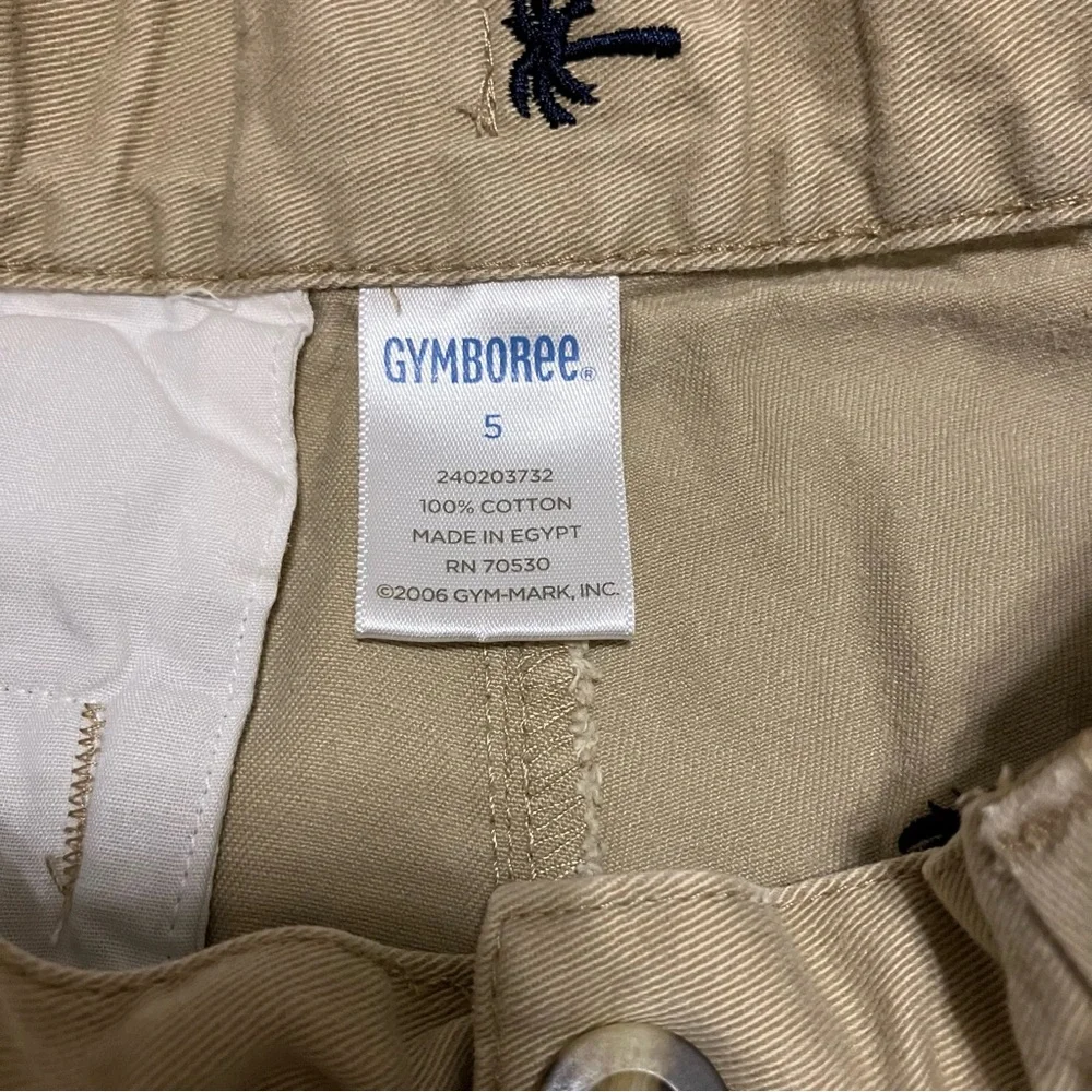 Gymboree Boys Sz‎ 5 NWT Short Sleeved Plaid Button Up Shirt & Khaki Shorts